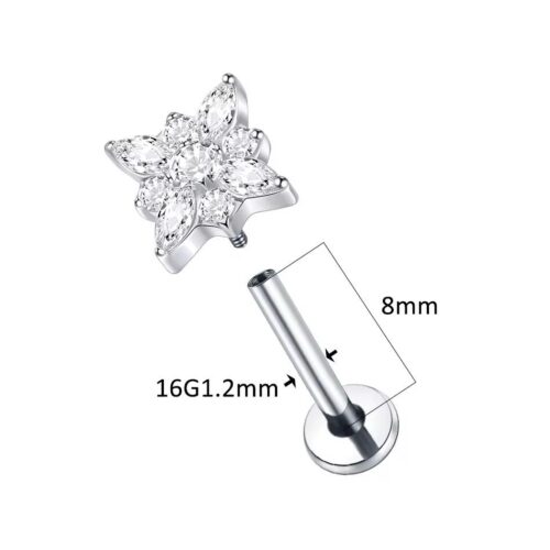 Internally Threaded Flat Back Labret