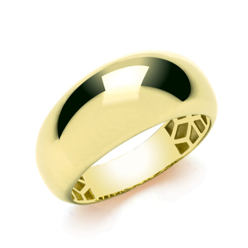 9ct Yellow Gold Plain Dome Ring