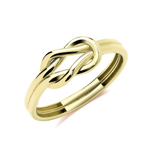 9ct Yellow Gold Double Strand Knot Ring