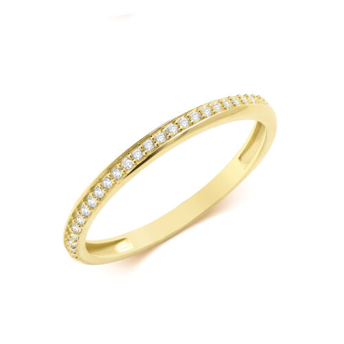 9ct Yellow Gold Half Eternity Ring