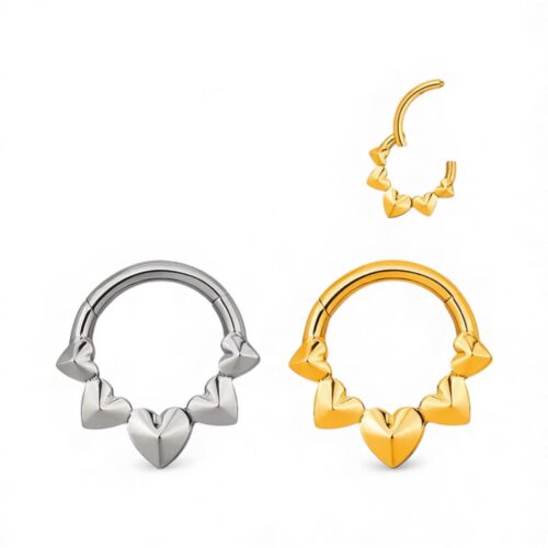 New Karma Titanium G23 Heart Septum Ring