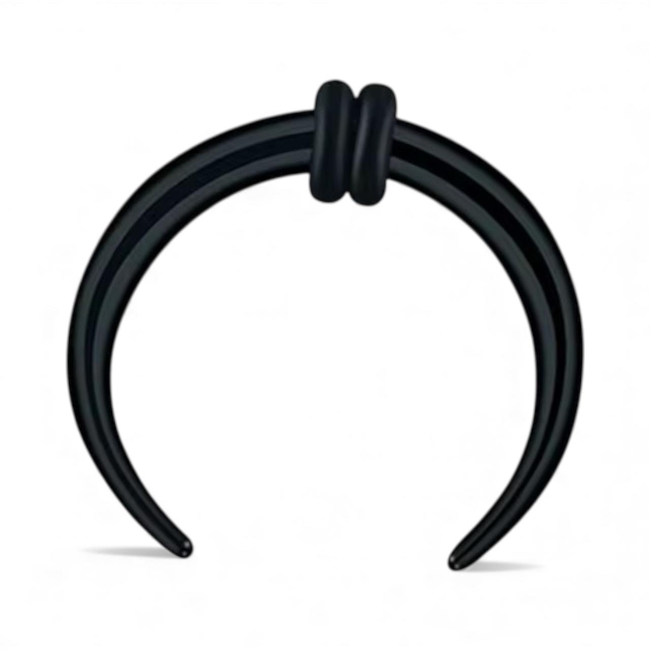 316L Surgical Steel Septum Stretcher Expander 1.2mm x 10mm, 12mm- Black