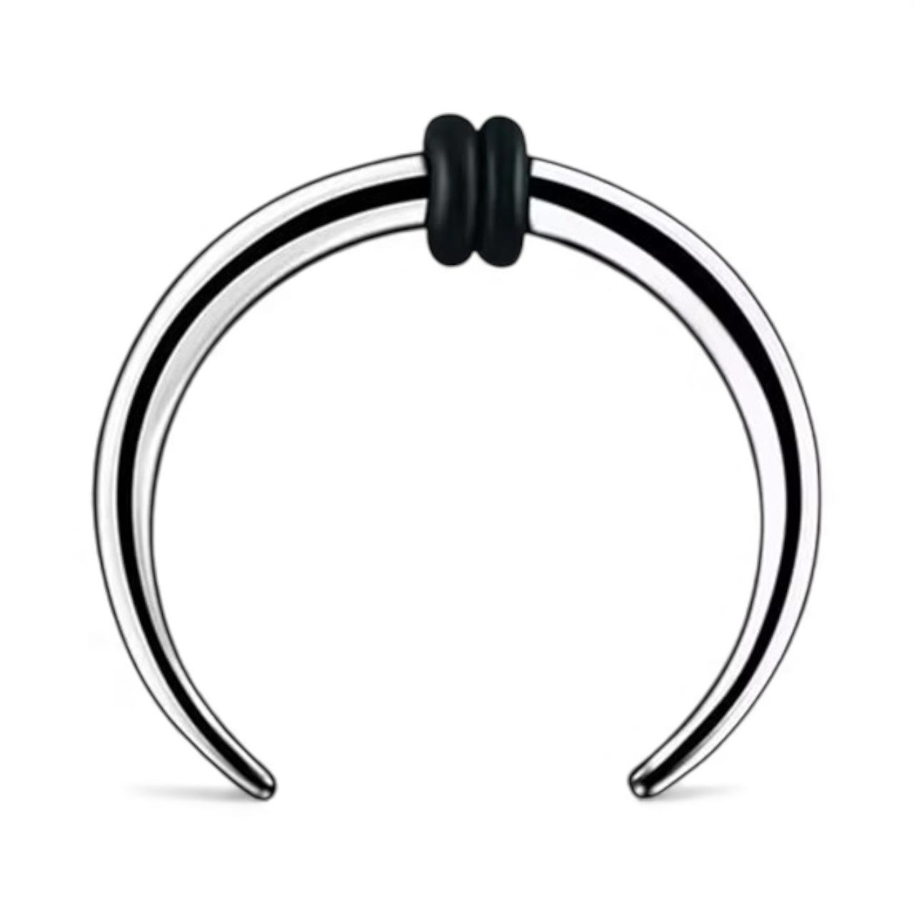 316L Surgical Steel Septum Stretcher Expander 1.2mm x 10mm, 12mm- Silver