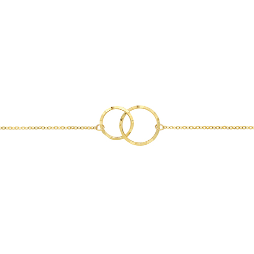 Gold Interlocking Circles Bracelet