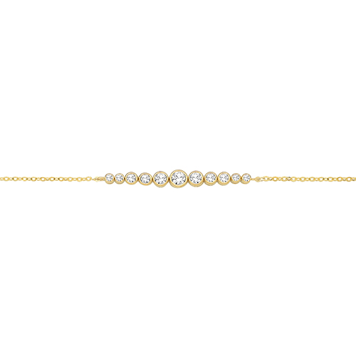 Gold Graduated CZ Bracelet