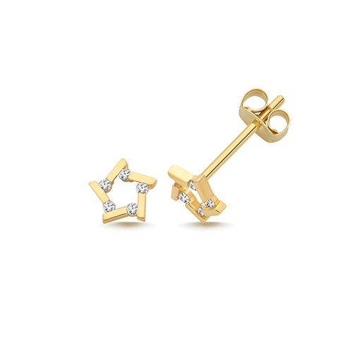 CZ Star Stud Earrings