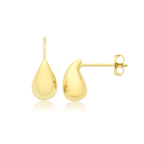 Tear Drop Hoop Stud Earrings