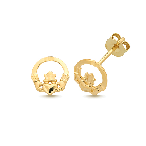 Claddagh Stud Earrings