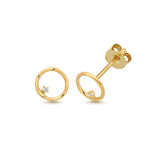 Circle Stud Earrings