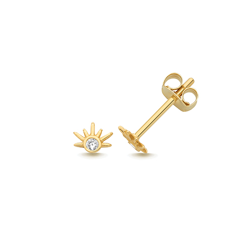 Sun Rays Stud Earrings