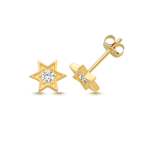 CZ Star Stud Earrings