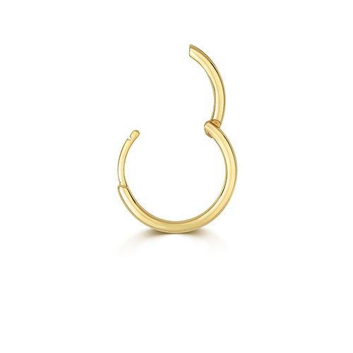 18ct Yellow Gold Cartilage Earring Solid Round Tube Clicker 1.5mm x 12.0mm - Image 2