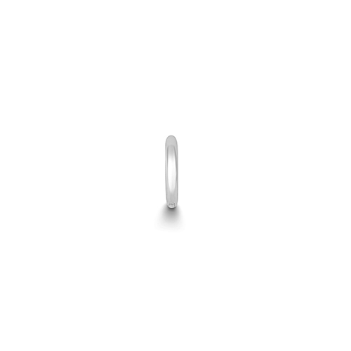 18ct White Gold Cartilage Earring Solid Round Tube Clicker 1.5mm x 6.0mm - Image 2