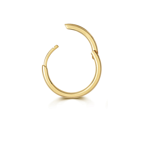 18ct Yellow Gold Cartilage Earring Solid Round Tube Clicker 1.70mm x 14.00mm - Image 2