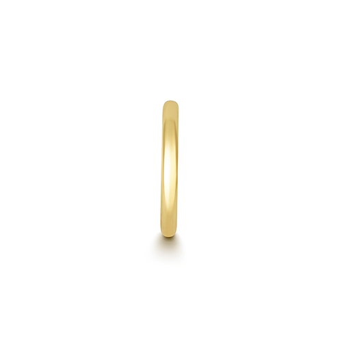 18ct Yellow Gold Cartilage Earring Solid Round Tube Clicker 2.00mm x 14.00mm - Image 3
