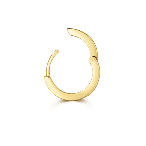 18ct Yellow Gold Cartilage Earring Solid Round Tube Clicker 1.70mm x 10.00mm - Image 2