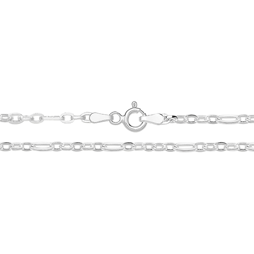 925 Sterling Silver Figaro Paper Clip Ankle Anklet Bracelet 10" 3.50g