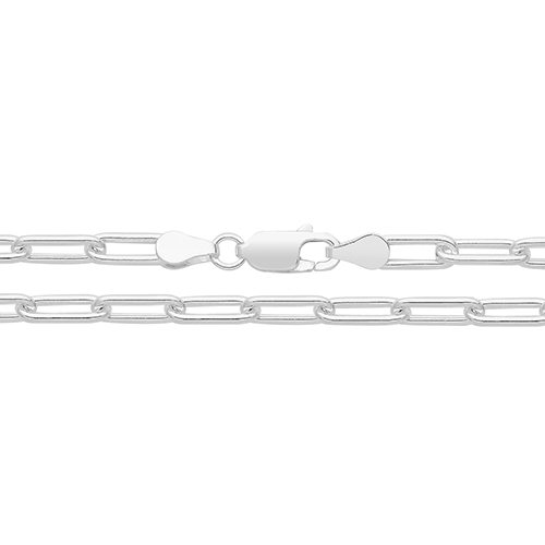 925 Sterling Silver Paper Clip Chain 7" 16" 18" 20" 22" 24" 26" 28" 30" [5.70g - 22.80g]
