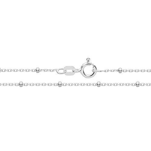 925 Sterling Silver Rolo Bead Chain 07" 10" 16" 18" 20" 22" 24" [1.00g - 2.90g]