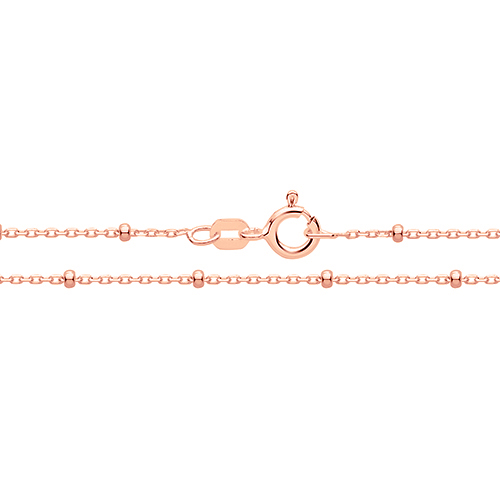 925 Sterling Silver Rhodium Plated Rolo Bead Chain 07" 10" 16" 18" 20" 22" 24" [1.00g - 2.90g]