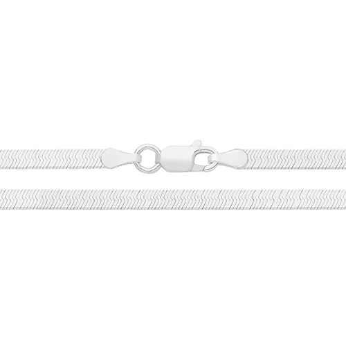 925 Sterling Silver Flat Snake Chain 07" 10" 16" 18" 20"  [2.30g - 5.20g]