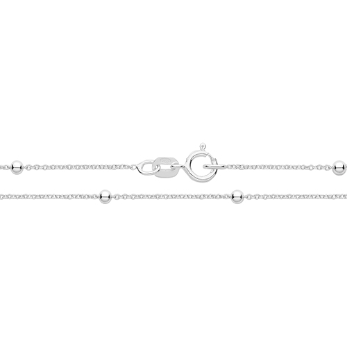 925 Sterling Silver Rolo Bead Chain 07" 10" 16" 18" 20" 22" 24" [0.80g - 2.40g]