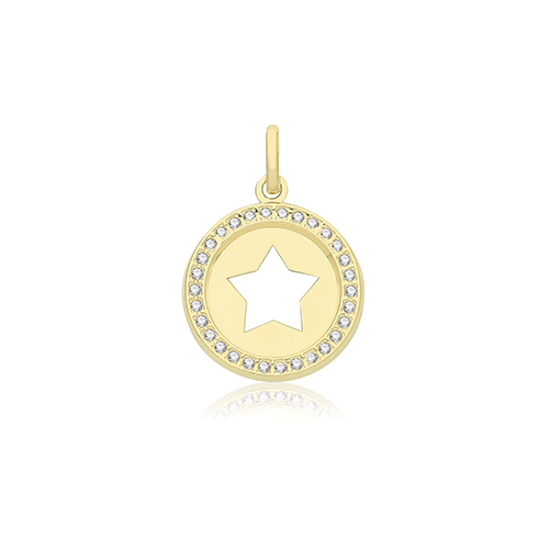 Star Round Pendant Charm