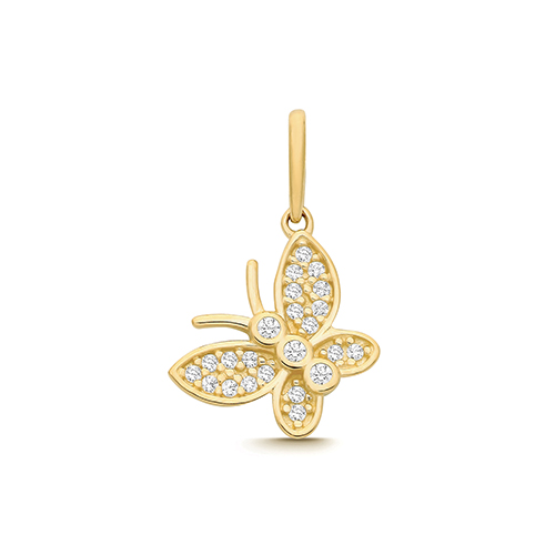 CZ Butterfly Pendant