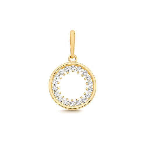 CZ Circle Pendant