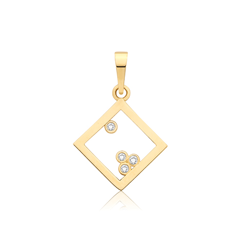 Cz Square Pendant
