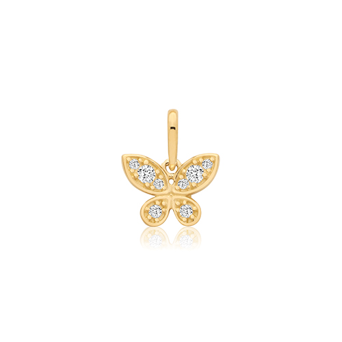CZ Butterfly Pendant