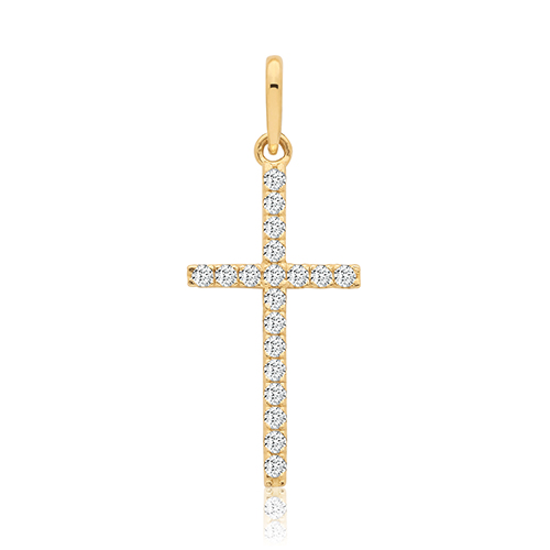 CZ Cross Pendant