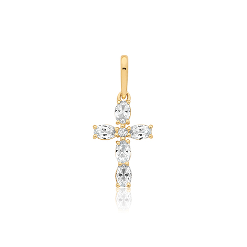 CZ Cross Pendant