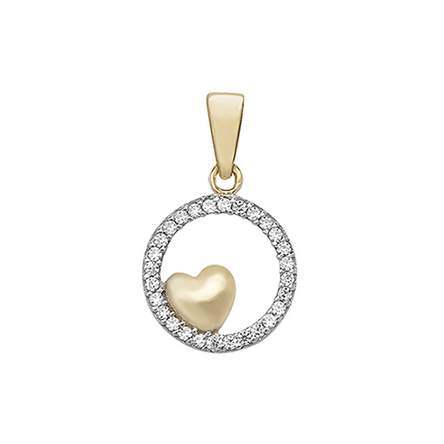 CZ Heart Pendant
