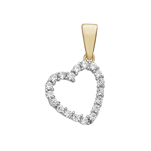 CZ Heart Pendant