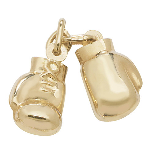 Gold Small Boxing Glove Pendant