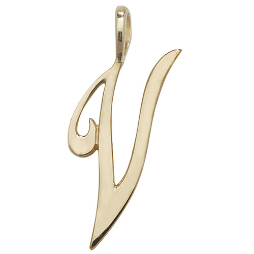 Initial V Pendant