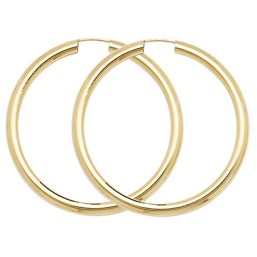 9ct Yellow Gold 35mm Sleepers Earrings 2.30g