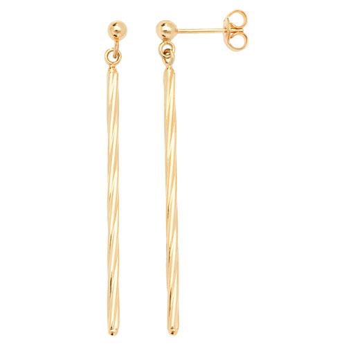 Twisted Bar Drop Earrings