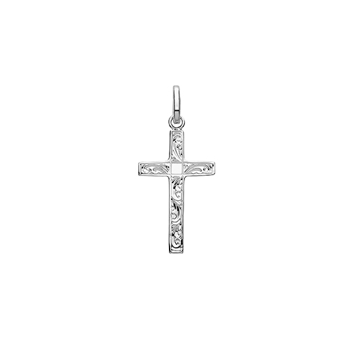 Silver Engraved Cross Pendant