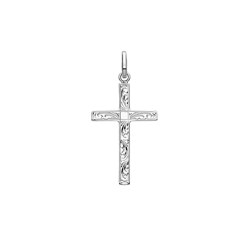 Silver Engraved Cross Pendant