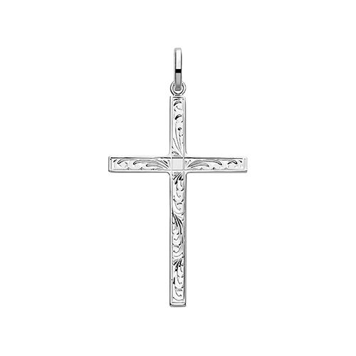 Silver Engraved Cross Pendant
