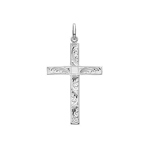 Silver Engraved Cross Pendant