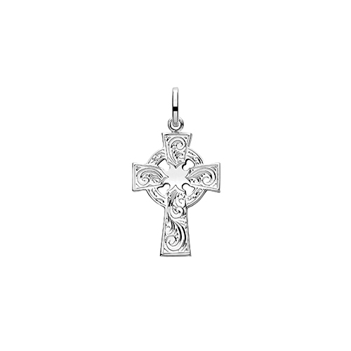 Silver Engraved Cross Pendant