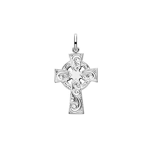 Silver Engraved Cross Pendant