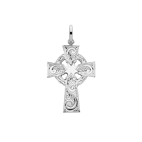 Silver Engraved Cross Pendant