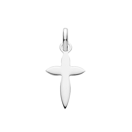 New Karma 925 Sterling Silver Plain Cross Pendant 19.38mm x 11.36mm 1.45g