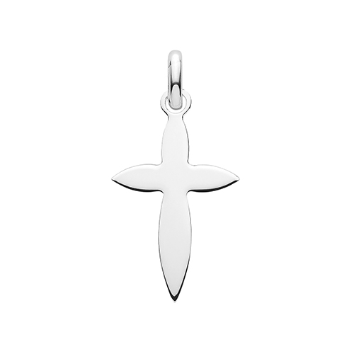 New Karma 925 Sterling Silver Plain Cross Pendant 24.01mm x 14.37mm 2.10g