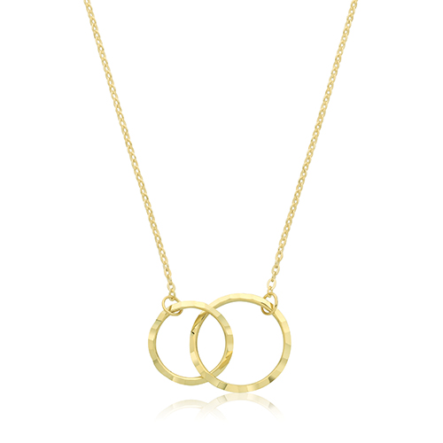 Gold Interlocking Circles Necklace
