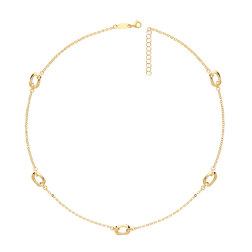 Gold Hexagon Necklace